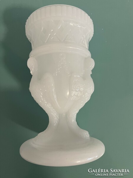 Edward moore 1880 milk glass white griffin vase