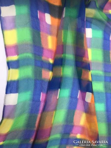 Hand painted abstract muslin shawl