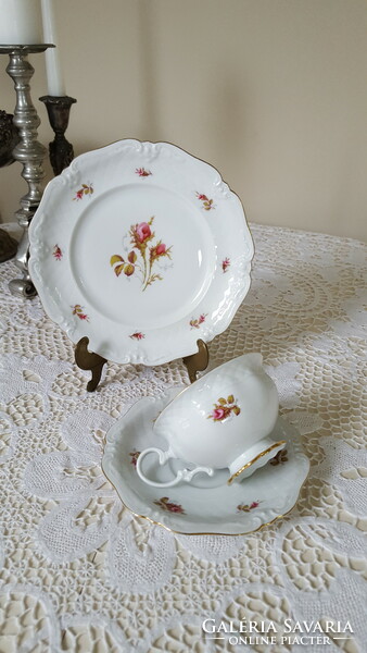 Beautiful, pink 3-piece porcelain breakfast set