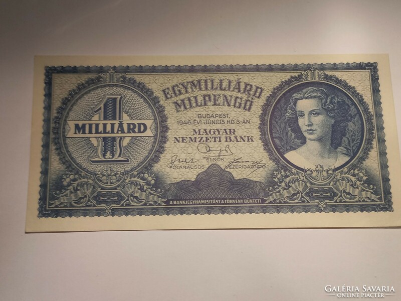 1946-Os one billion milpengő unc