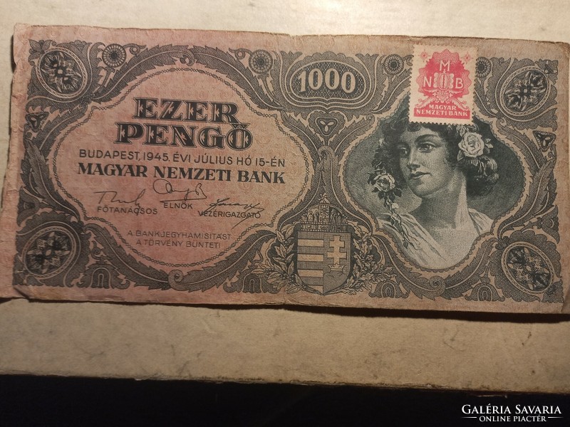 1000 pengős from 1945 have a relatively low serial number