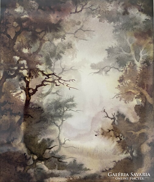 Forest detail - watercolor