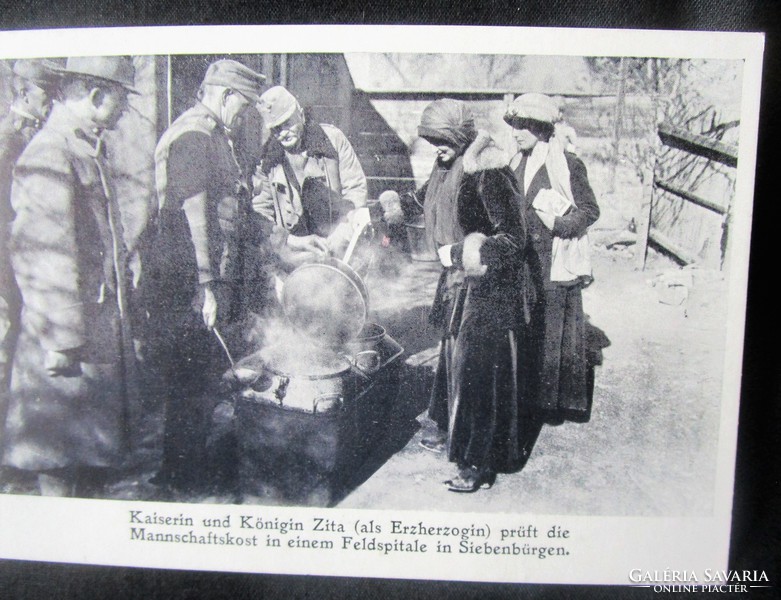 Habsburg iv. King Charles Zita Queen Camp Hospital Transylvania i. World War II photo sheet 1917
