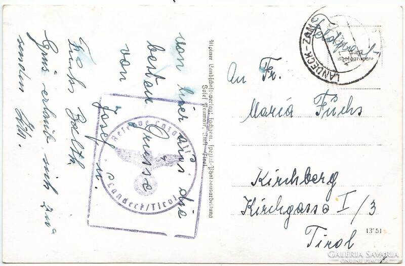 Képeslap Németország III.birodalom, tábori posta1943