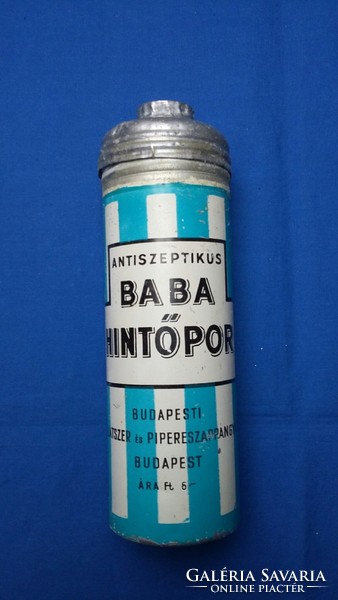 Old bip baby powder in a metal box