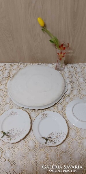 Old, art nouveau, art nouveau serving bowl, with 3 cake plates