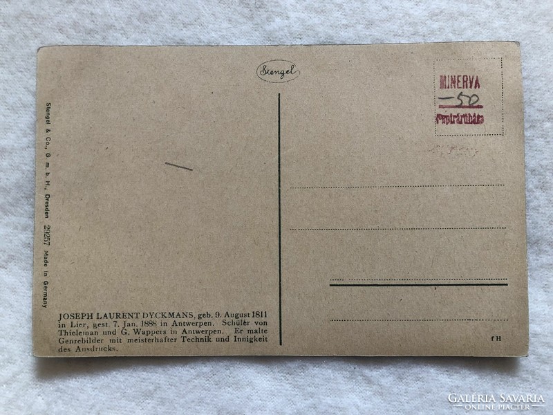 Antik, régi  Stengel  képeslap - Postatiszta                                                   -5.