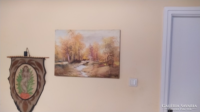 (K) Czinege Zsolt tájkép festmény 66x47 cm