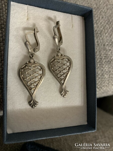 Old filigree silver earrings 925 silver
