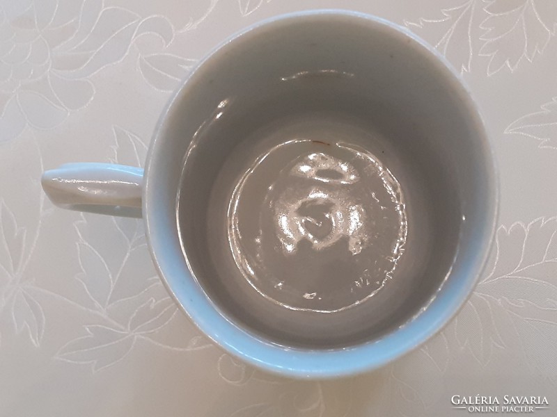 Old zsolnay porcelain mug with tulip folk tea vintage cup