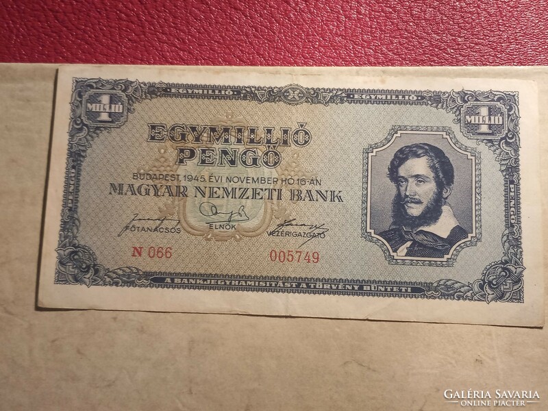 1,000,000 pengős from 1945 have a relatively low serial number