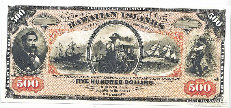Hawai 500 Hawai dollár 1879 REPLIKA