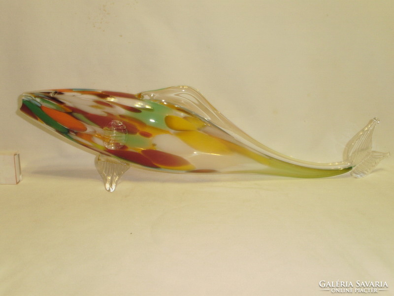 Retro glass fish figure - 45 cm