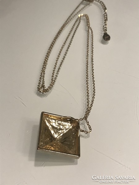 Gold-plated avon brand necklace with cone-shaped pendant