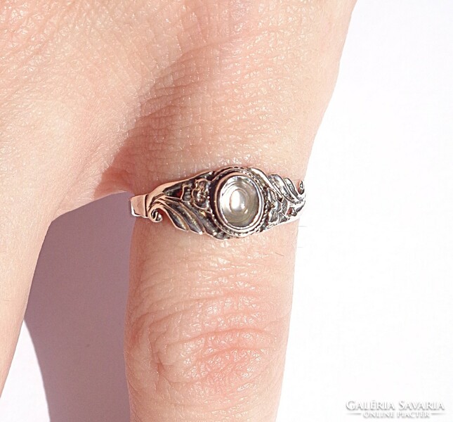 Abalone kagyló berakásos ezüst gyűrű