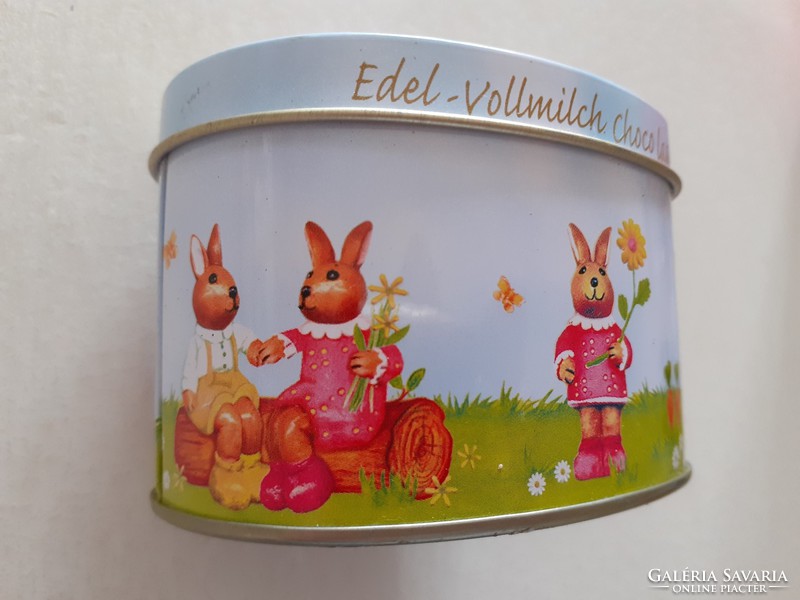 Metal box Easter bunny box candy 8 cm