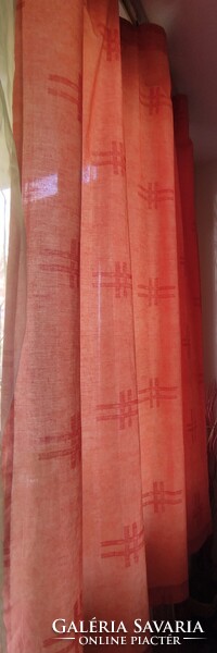 Orange, patterned blackout curtains in pairs, price per 2 pcs