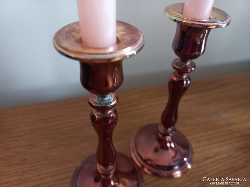 Pair of Wmf silver-plated candle holders