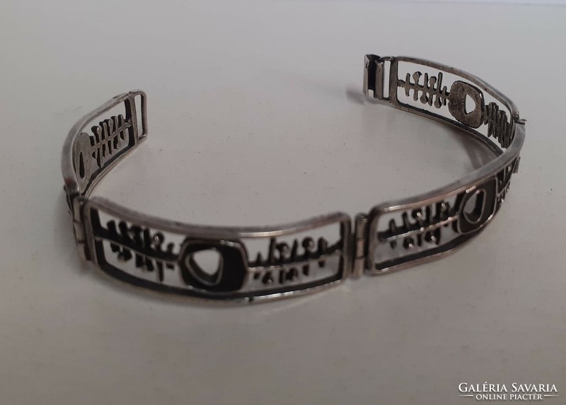 Retro silver plated industrial art bracelet bracelet