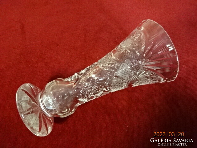 Akai crystal glass vase, height 21 cm. Jokai.