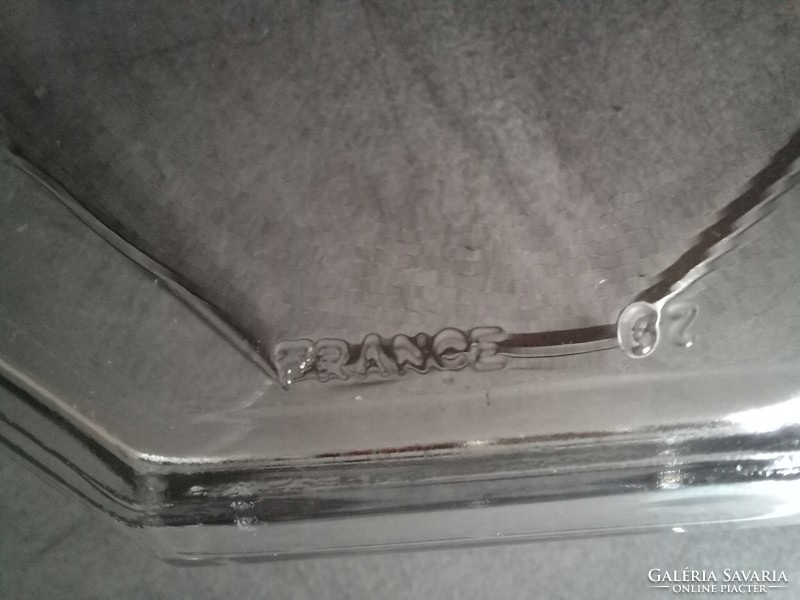 Francia Arcoroc nyolcszögletű fedeles üveg tároló