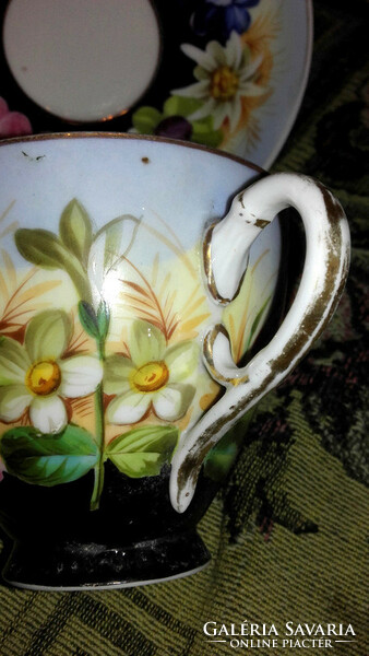 Bieder tea cup and saucer - rare antique snowy meadow butterfly - art&decoration