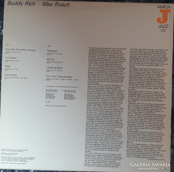 Buddy rich - max roach jazz lp vinyl record vinyl