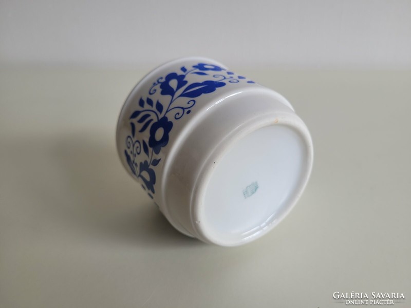 Old Zsolnay porcelain mug blue flower pattern retro tea cup