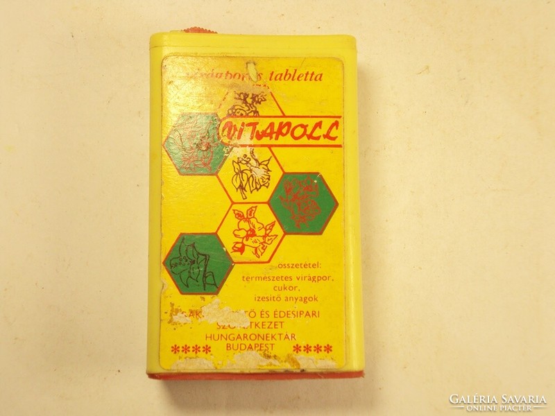Retro vitapoll pollen tablet Styrofoam nectar producer plastic bottle - from the 1980s