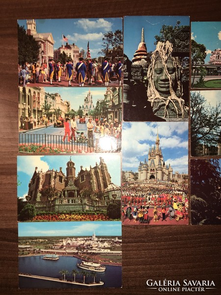 9 postcards - walt disney world
