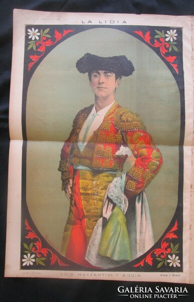 1884 Poster torreádor madrid original contemporary Spanish bullfight poster lalidia revista taurina