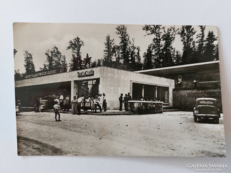 Retro postcard photo postcard pioneering railway Küyövölgy station