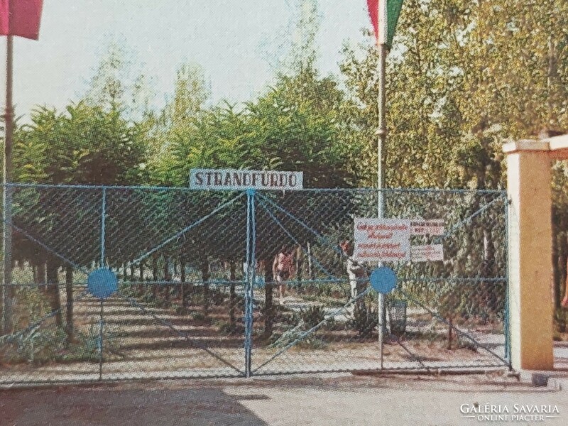 Retro képeslap fotó levelezőlap Cserkeszőlő Strandfürdő