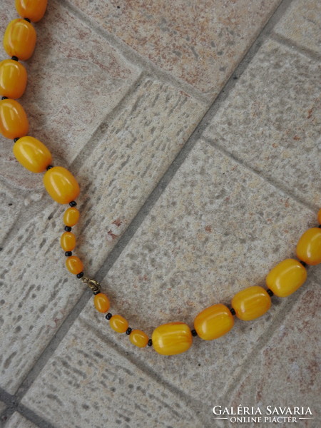 Huge yellow (amber?) necklace