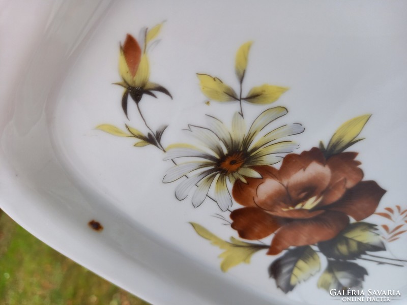 Alföldi porcelain_brown floral sandwich tray