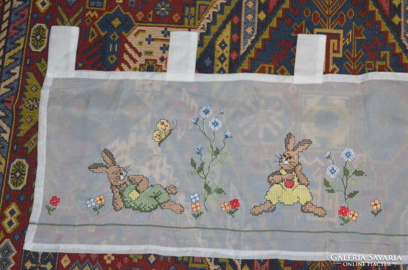Cross stitch bunny small curtain ( dbz 00114 )