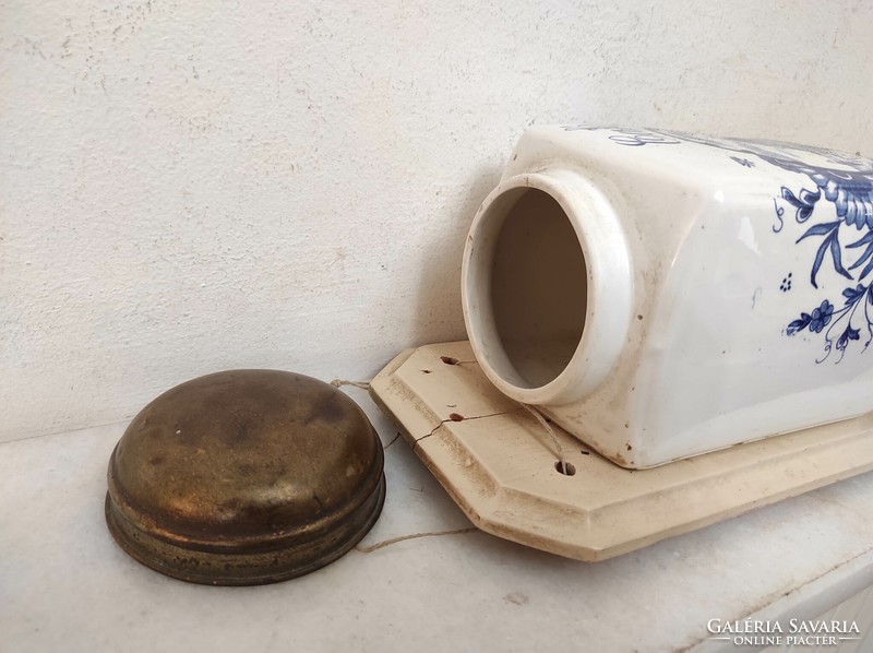Antik kávédaráló falra szerelhető porcelán kávé daráló hajó vitorlás 122 6778