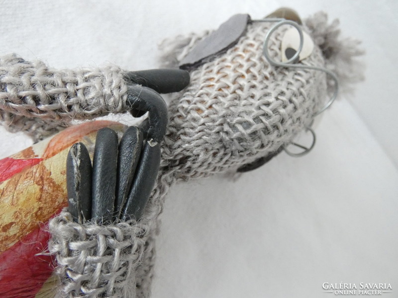 Foky otto puppet - mekk elek, the handyman 23cm - textile-leather needlework -