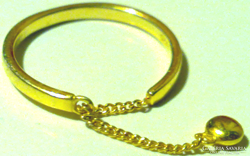 Medál díszes aranyozott ezüst gyűrű ÚJ ! különleges lánc charm állítható méret