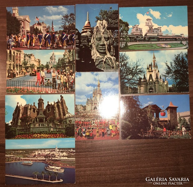 9 darab képeslap - Walt Disney World