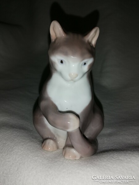 Rare Danish numbered porcelain cat
