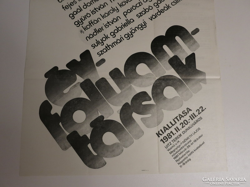 Imre Bak, Pál Deim, István Nádler exhibition poster - 1981