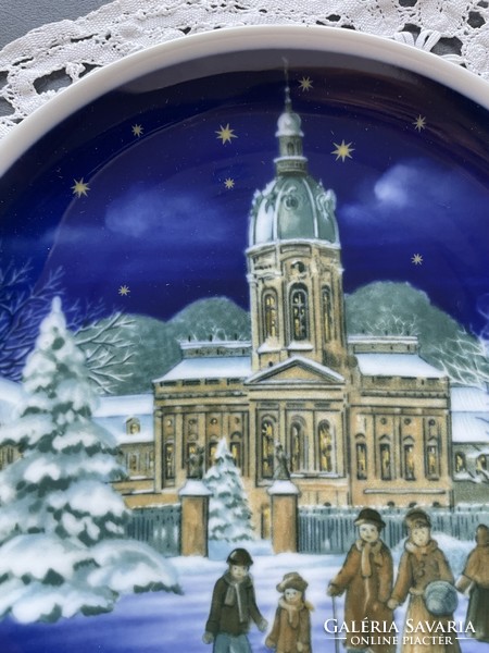 Gyönyörű 2001 -es Karácsonyi falitányér - Royal Tettau
