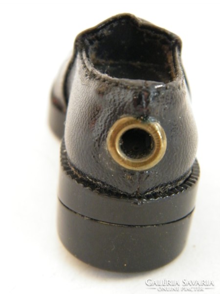 Mini leather shoe lighter keychain