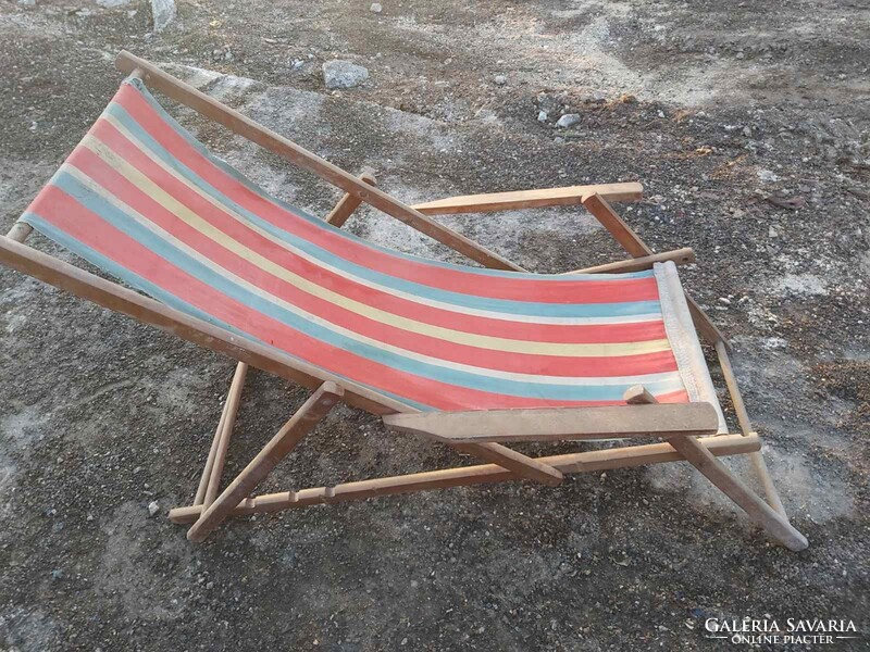 Retro sunbed, 2 beach chairs