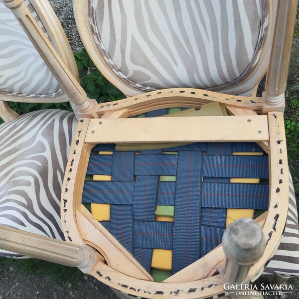 4 db Barokk szék (Zebra mintás)