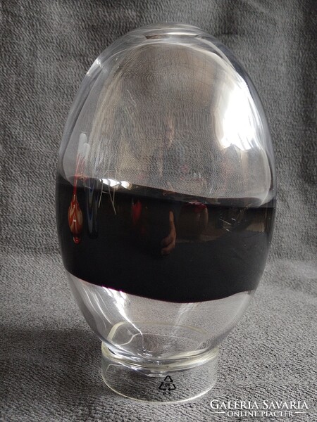 Large size björn rönnquist Swedish design glass egg /24 cm/