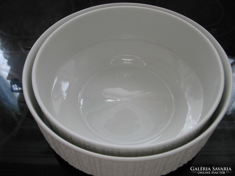 2 pcs collector op art thomas rosenthal richard scharrer arcta white bowl