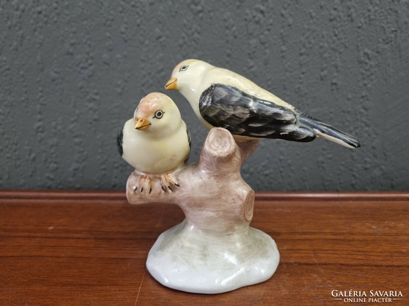 Aquincum porcelain bird couple statue - 51163