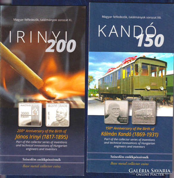 Mnb coin brochures - Hungarian engineers, inventors and inventions series members - HUF 800/piece